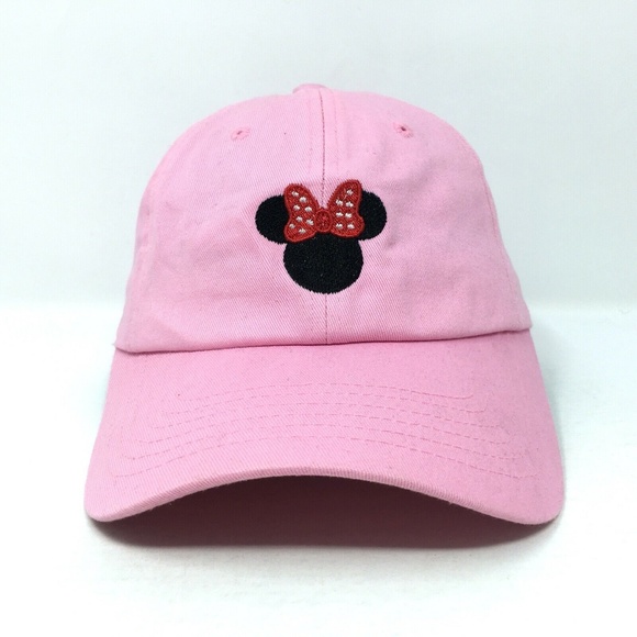 Unbranded Accessories - Polka Dot Red Bow Mouse Ears Strapback Hat Cap